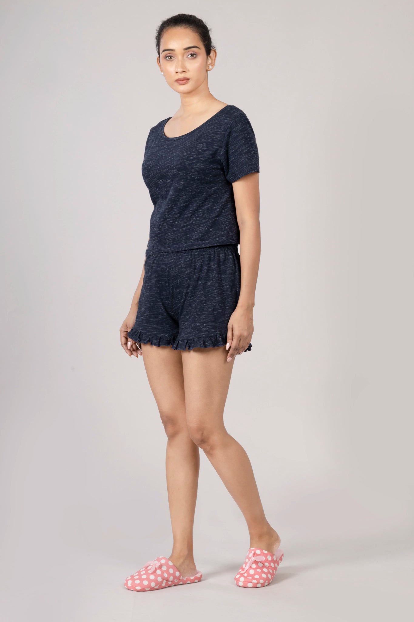 MAdMee Soft Knitted Co-ord Set – Midnight Navy