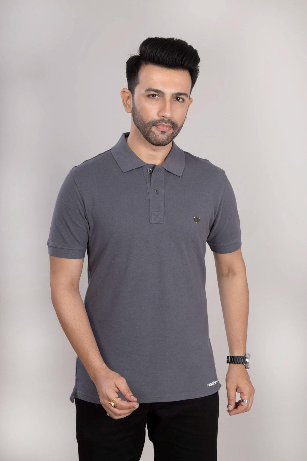 MAdMee Ace Polo - Steel Grey