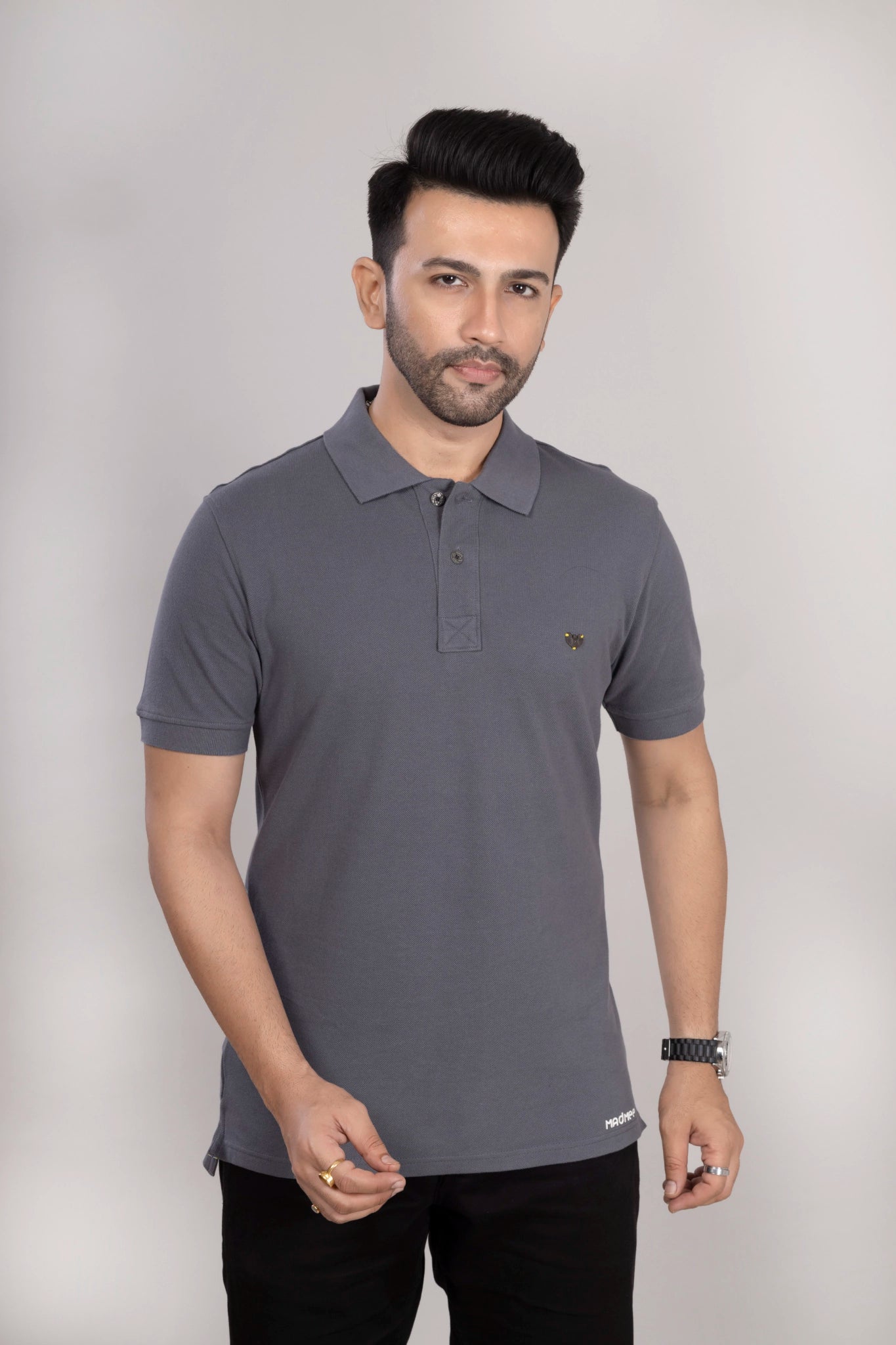 MAdMee Ace Polo - Steel Grey