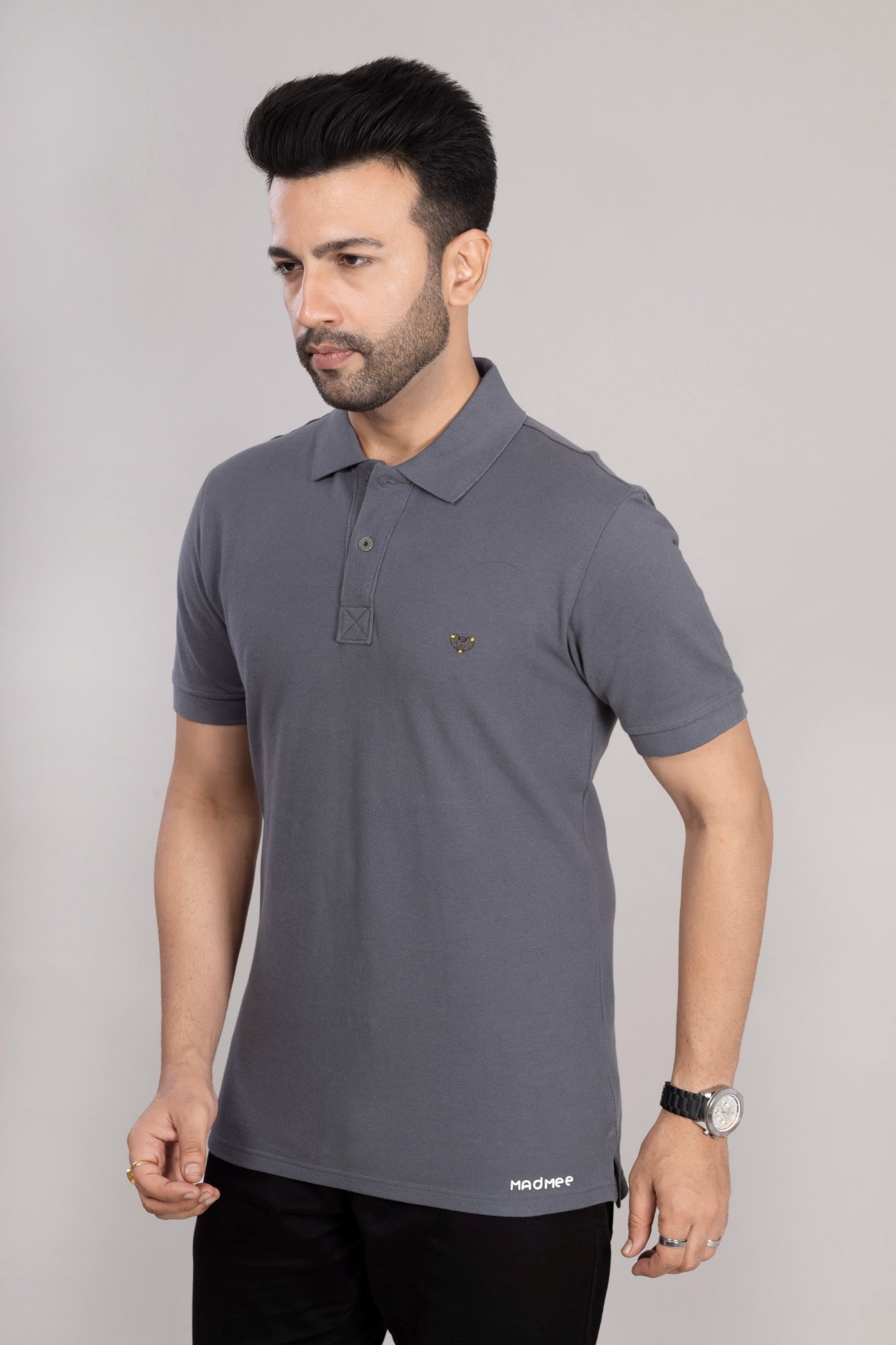 MAdMee Ace Polo - Steel Grey