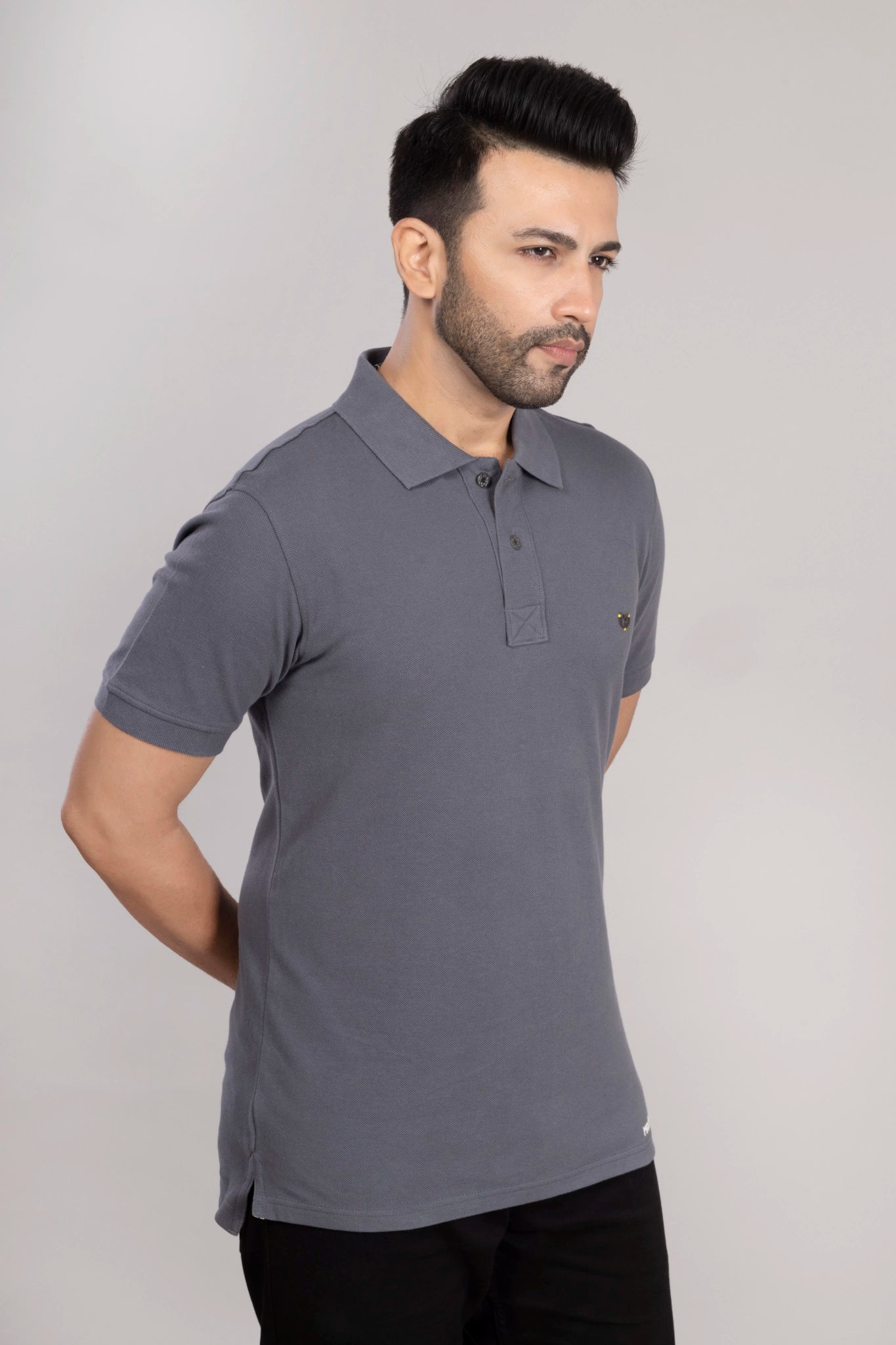 MAdMee Ace Polo - Steel Grey