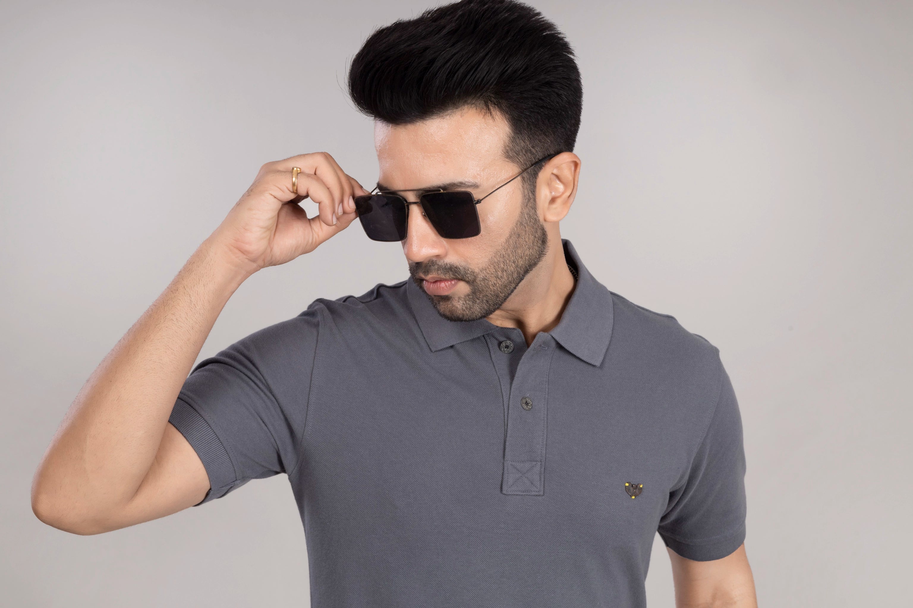 MAdMee Ace Polo - Steel Grey