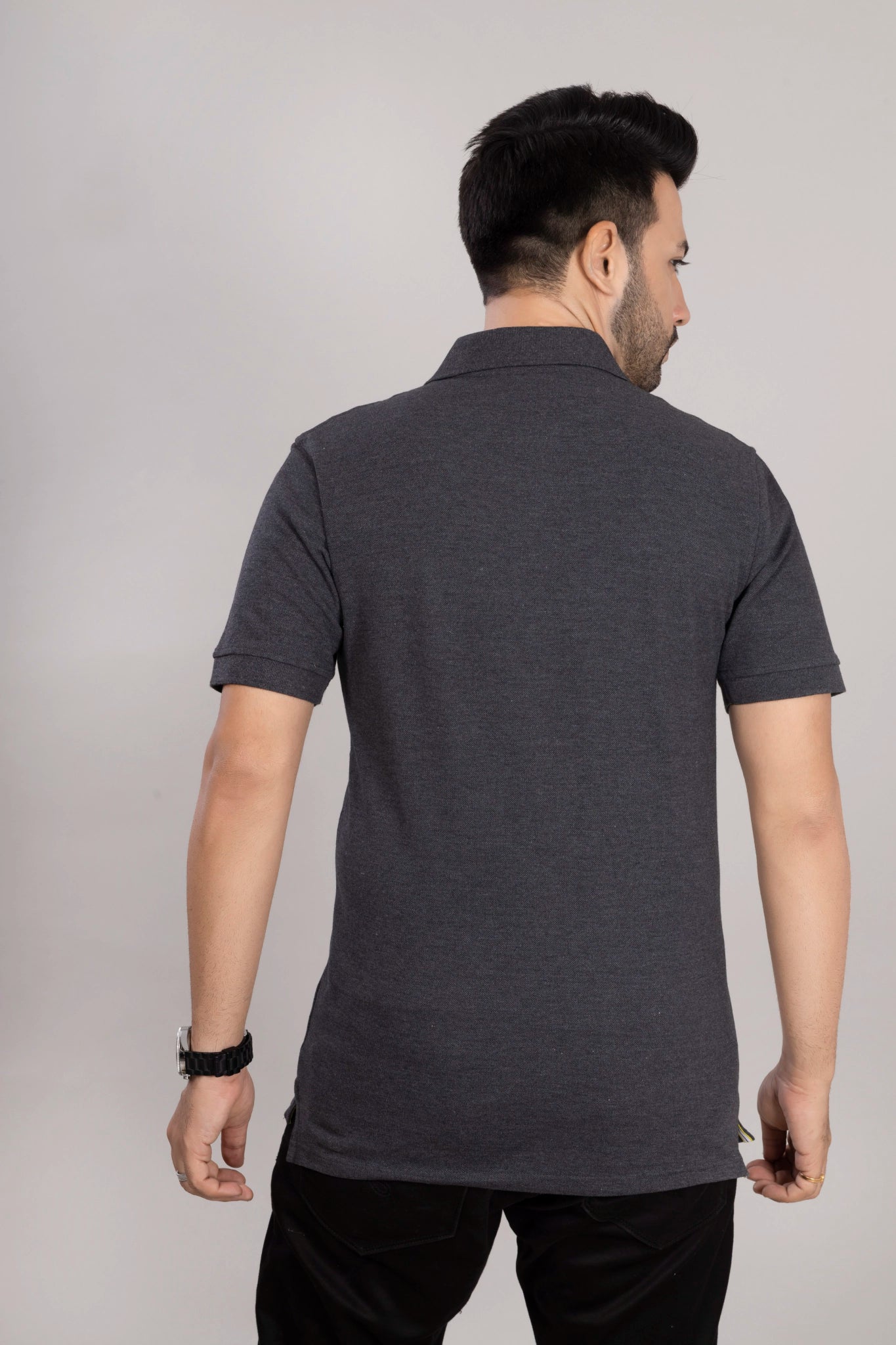 MAdMee Ace Polo - Charcoal Melange
