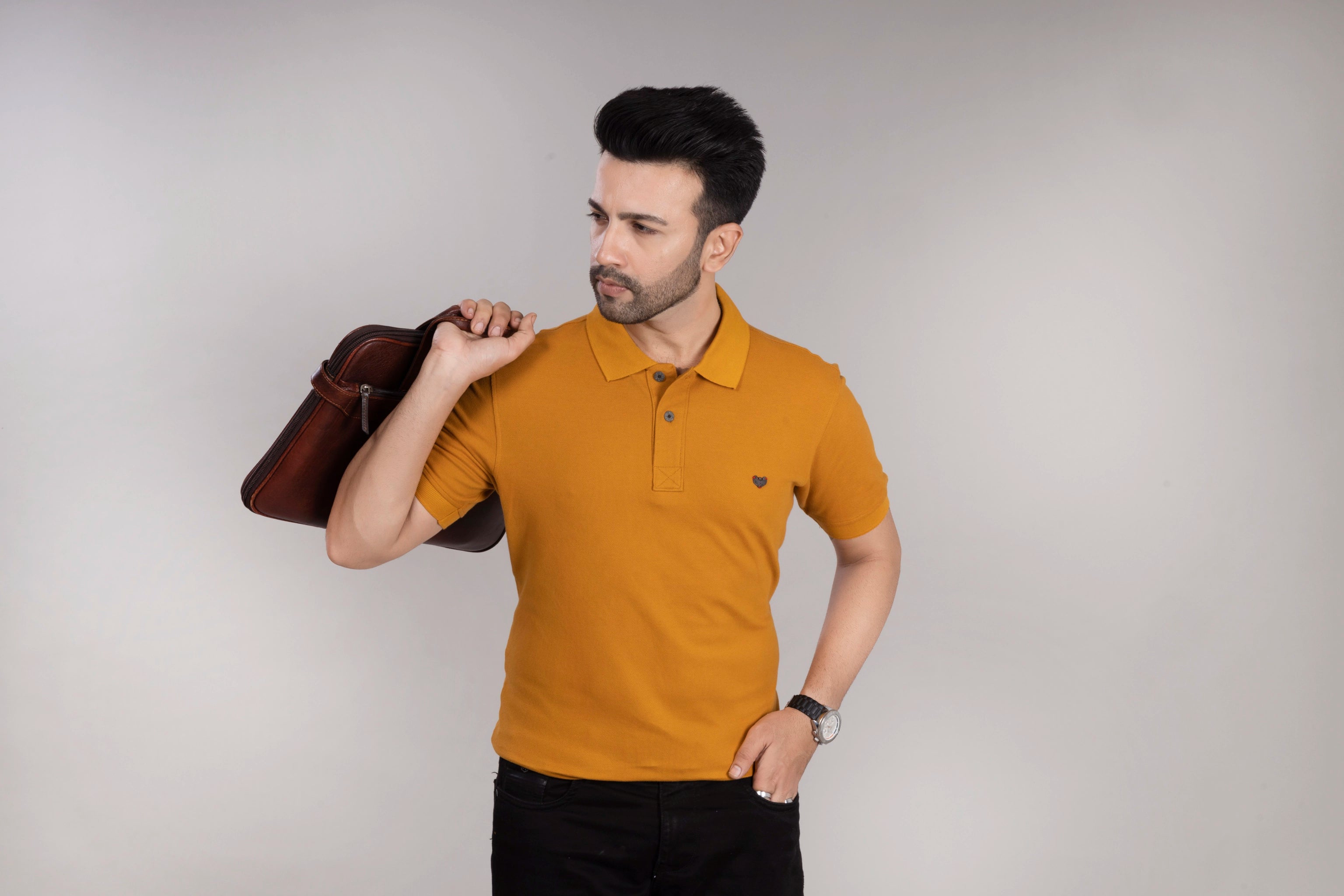 MAdMee Ace Polo - Sunset Mustard