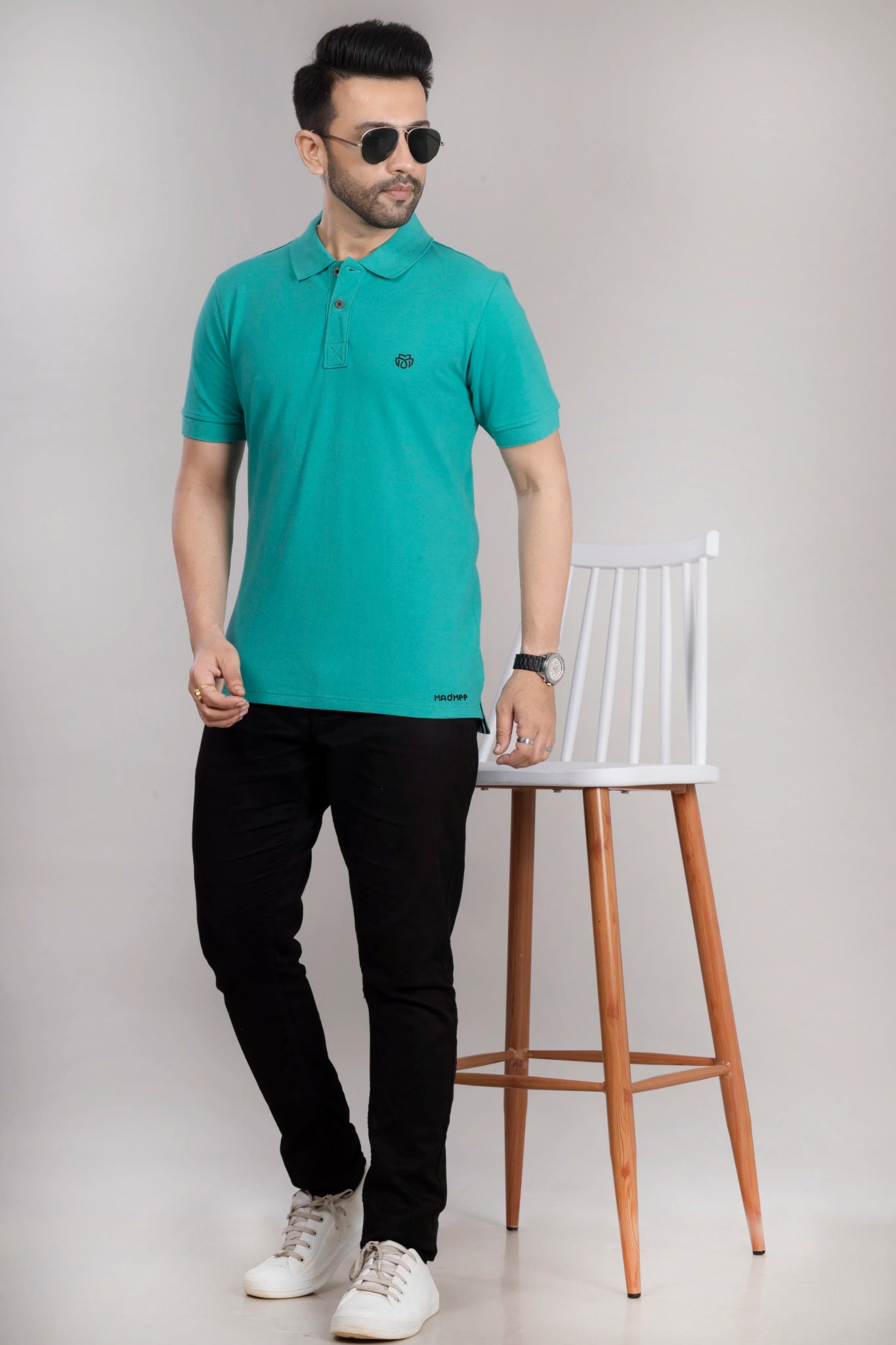MAdMee Ace Polo - Turquoise Blue
