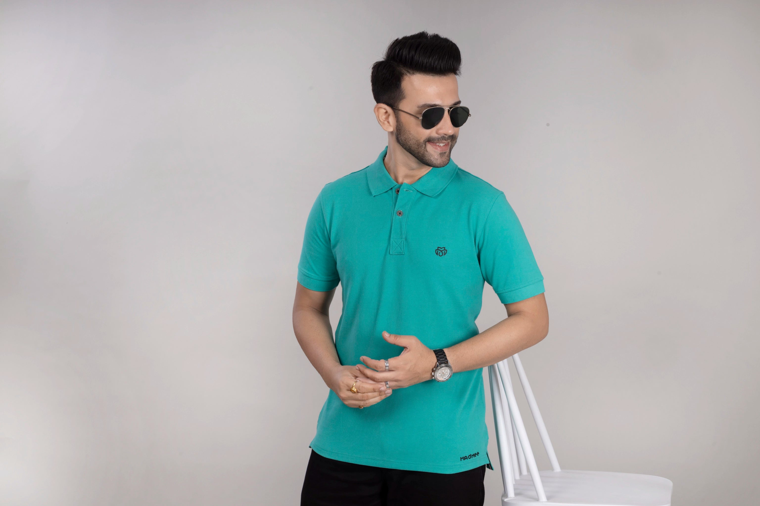 MAdMee Ace Polo - Turquoise Blue