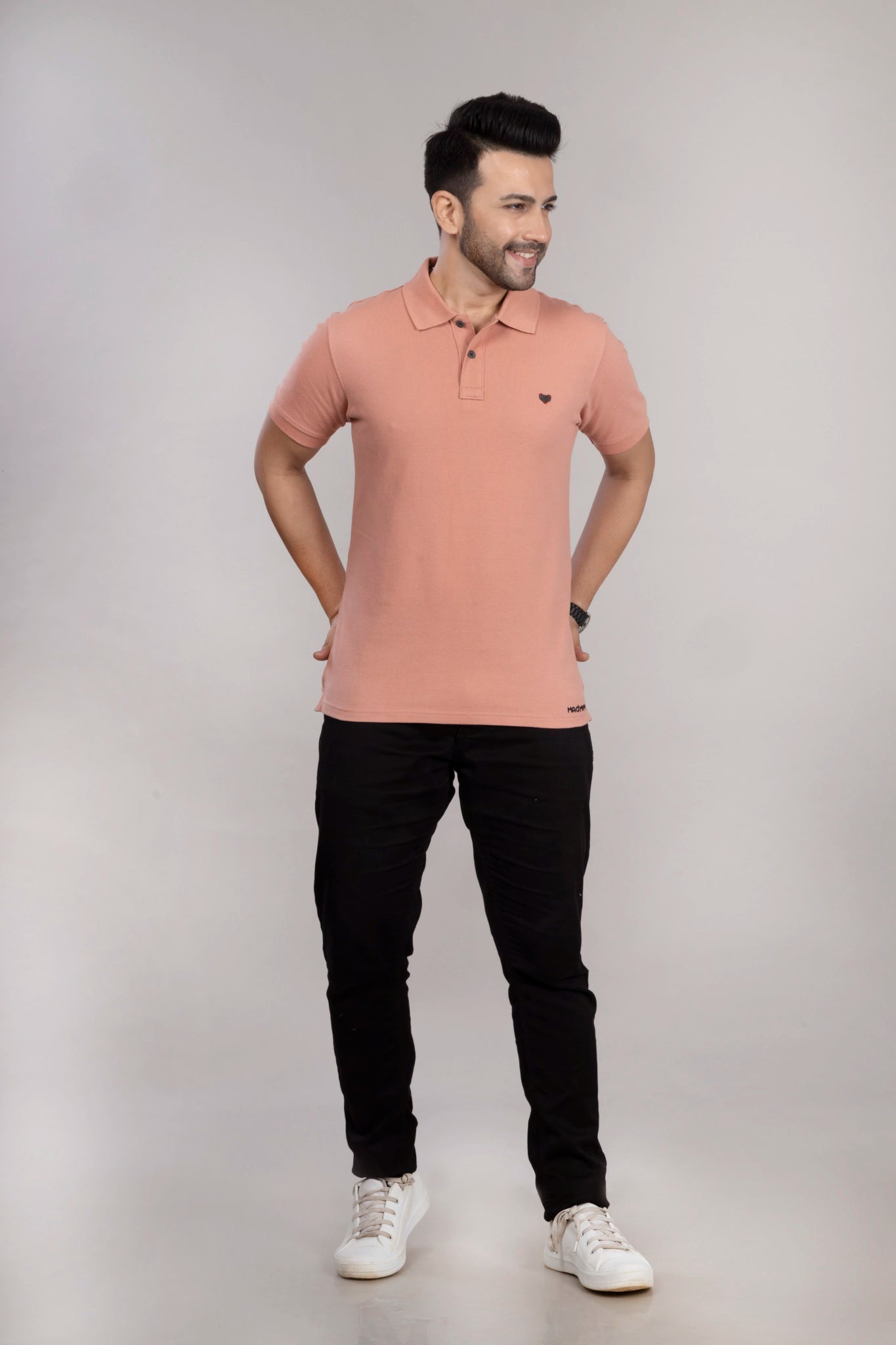 MAdMee Ace Polo - Dusty Peach