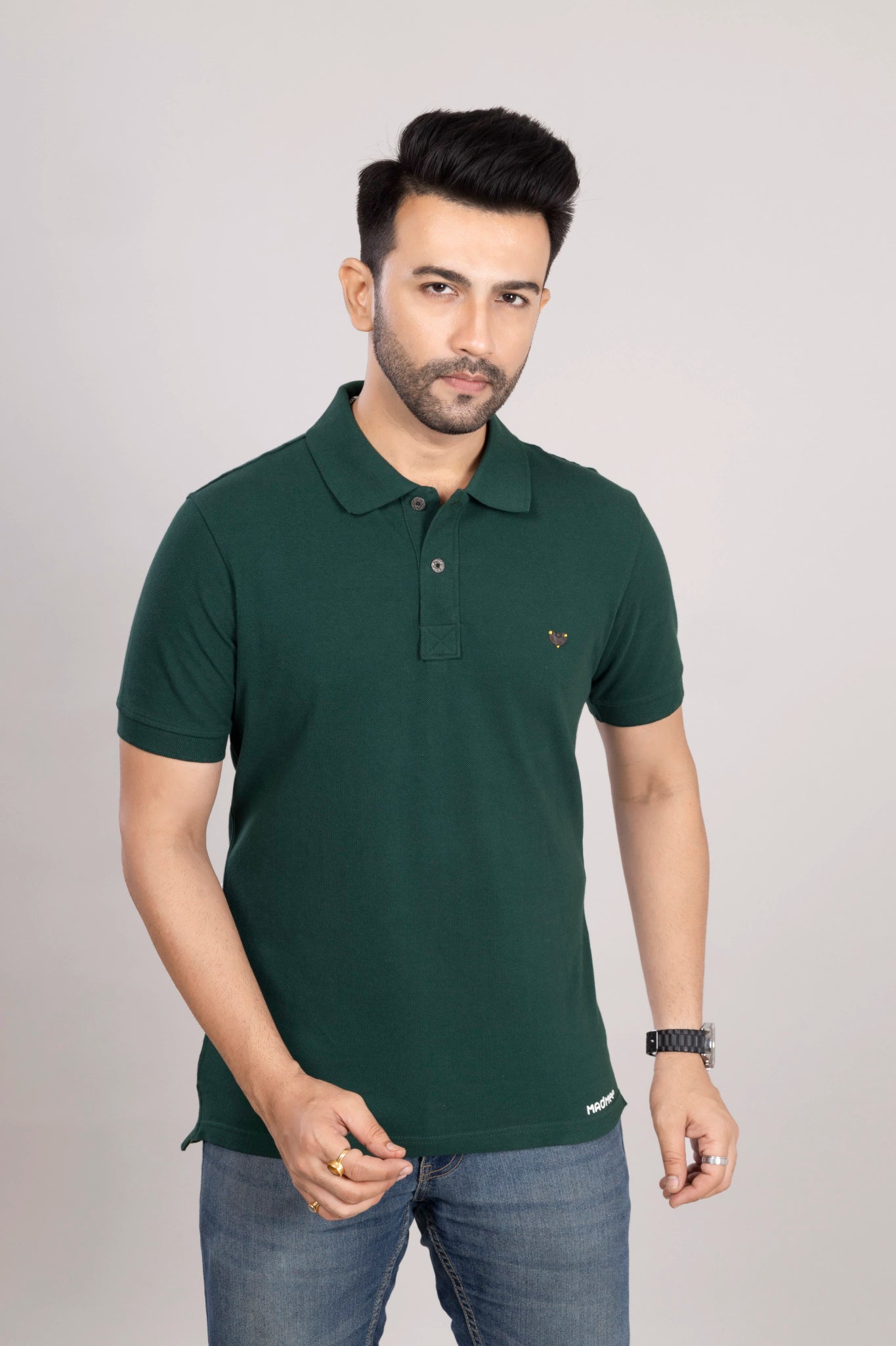 MAdMee Ace Polo - Forest Green