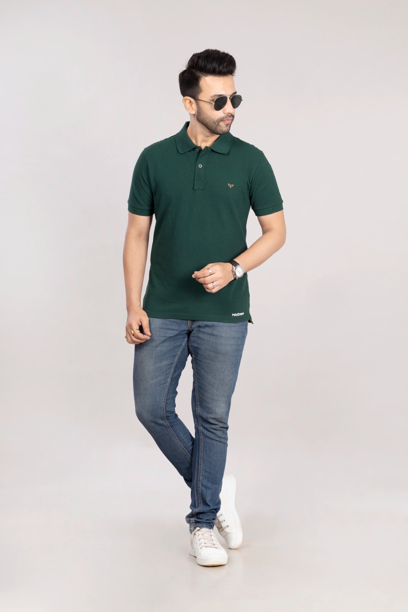 MAdMee Ace Polo - Forest Green