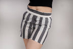 MAdMee StripeEase Woven Shorts - Cloud Stripe