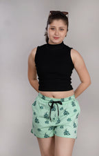 MAdMee BreezyFit Printed Shorts - Mint Splash