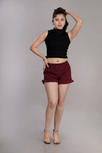 MAdMee Soft Knitted Co-ord Set – Wine Red