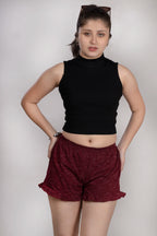 MAdMee Soft Knitted Co-ord Set – Wine Red