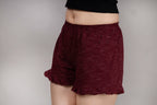 MAdMee Soft Knitted Co-ord Set – Wine Red