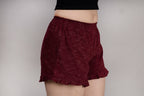 MAdMee Soft Knitted Co-ord Set – Wine Red