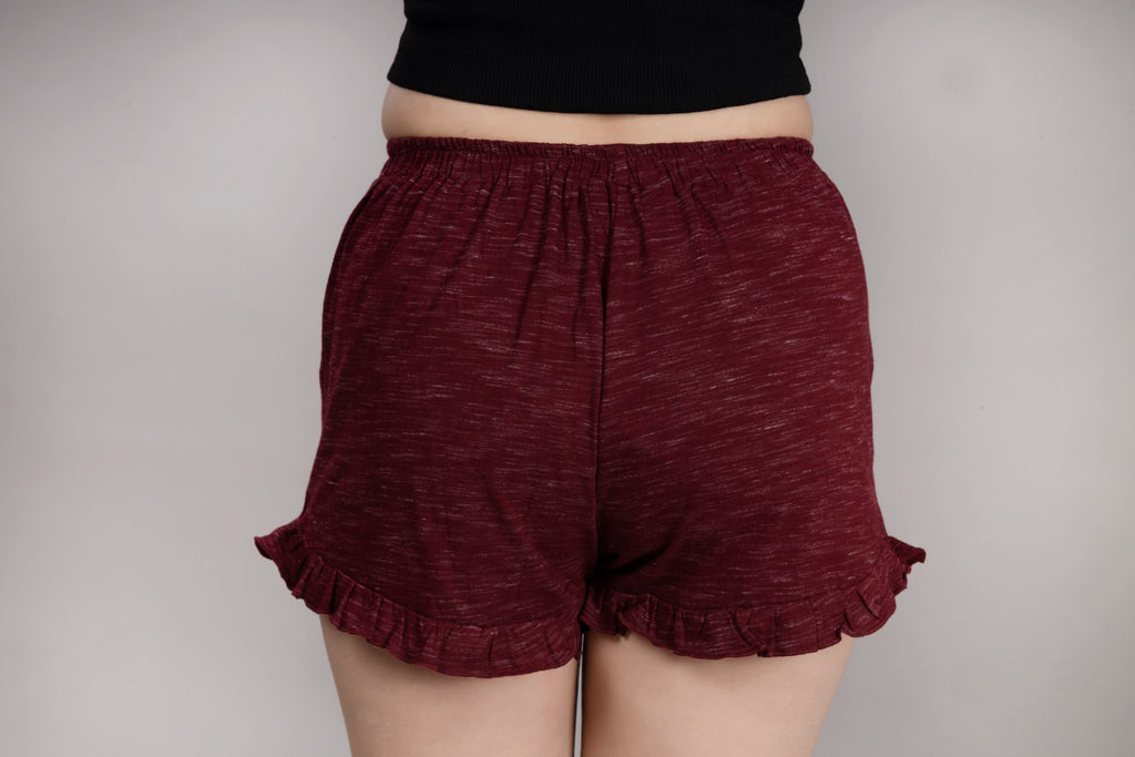 MAdMee Soft Knitted Co-ord Set – Wine Red