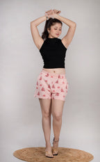 MAdMee BreezyFit Printed Shorts - Blush Coral