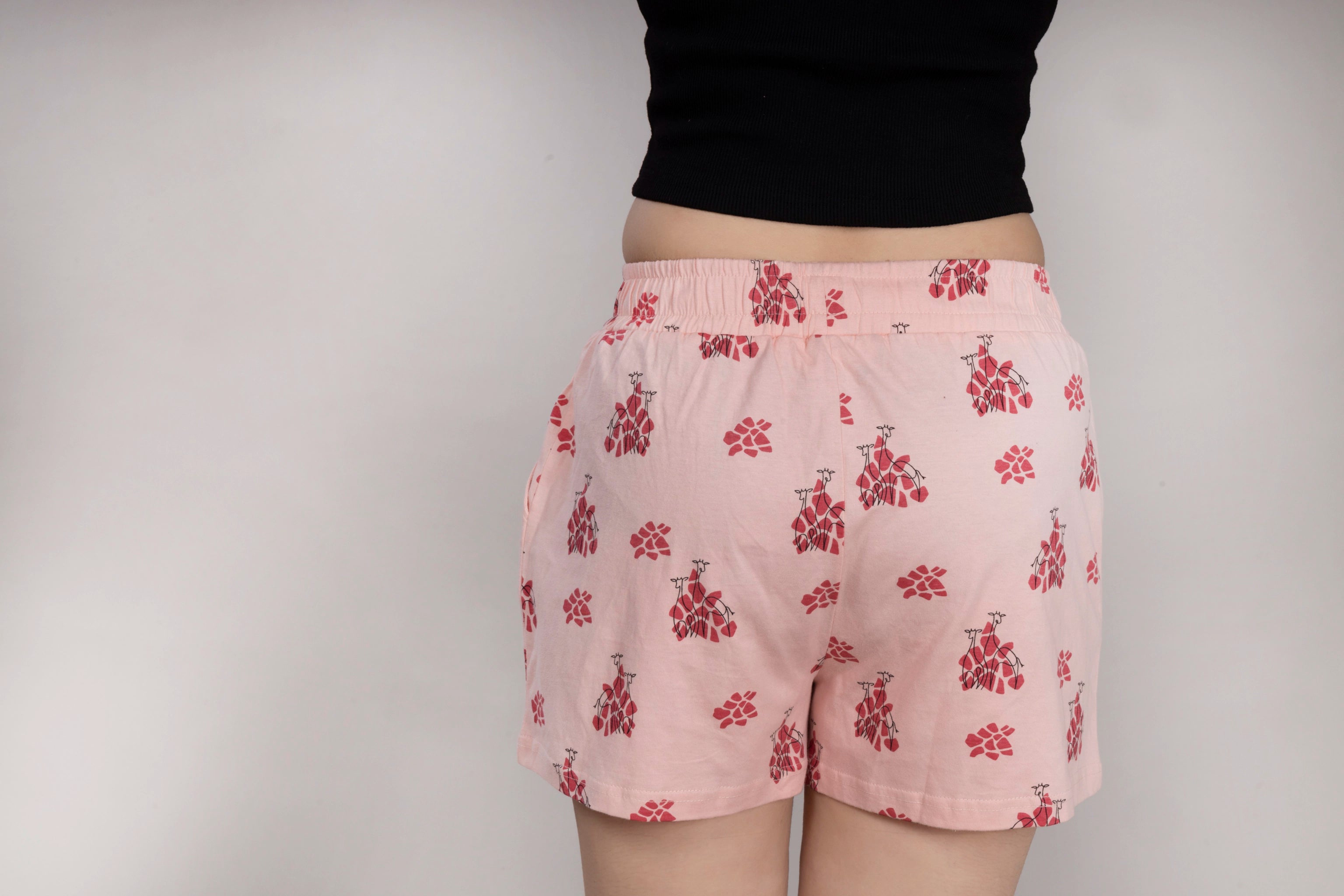 MAdMee BreezyFit Printed Shorts - Blush Coral