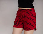 MAdmee Wave Cut Shorts - Red Pop