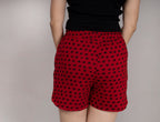 MAdmee Wave Cut Shorts - Red Pop