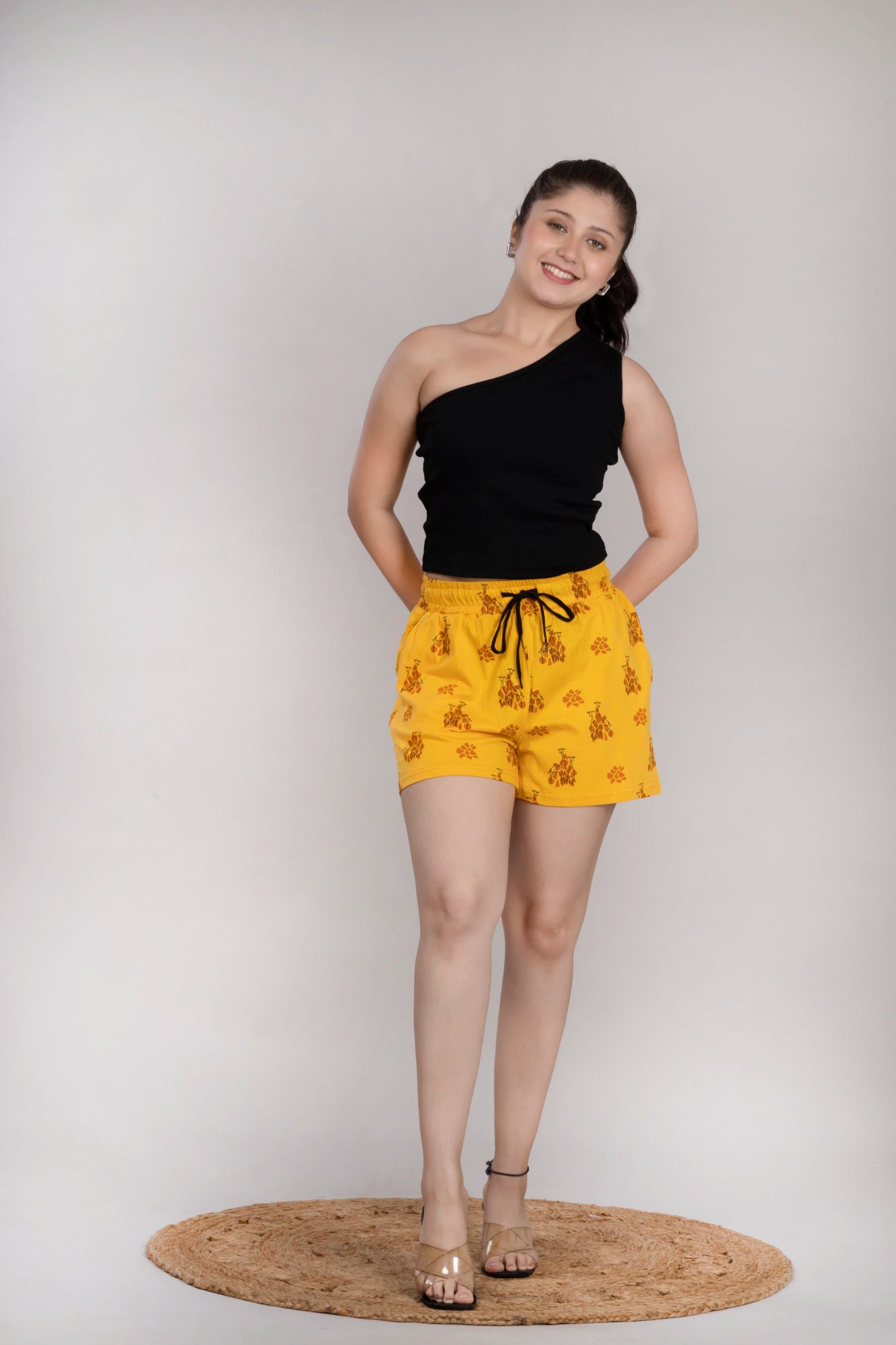 MAdMee BreezyFit Printed Shorts - Sunburst Mustard