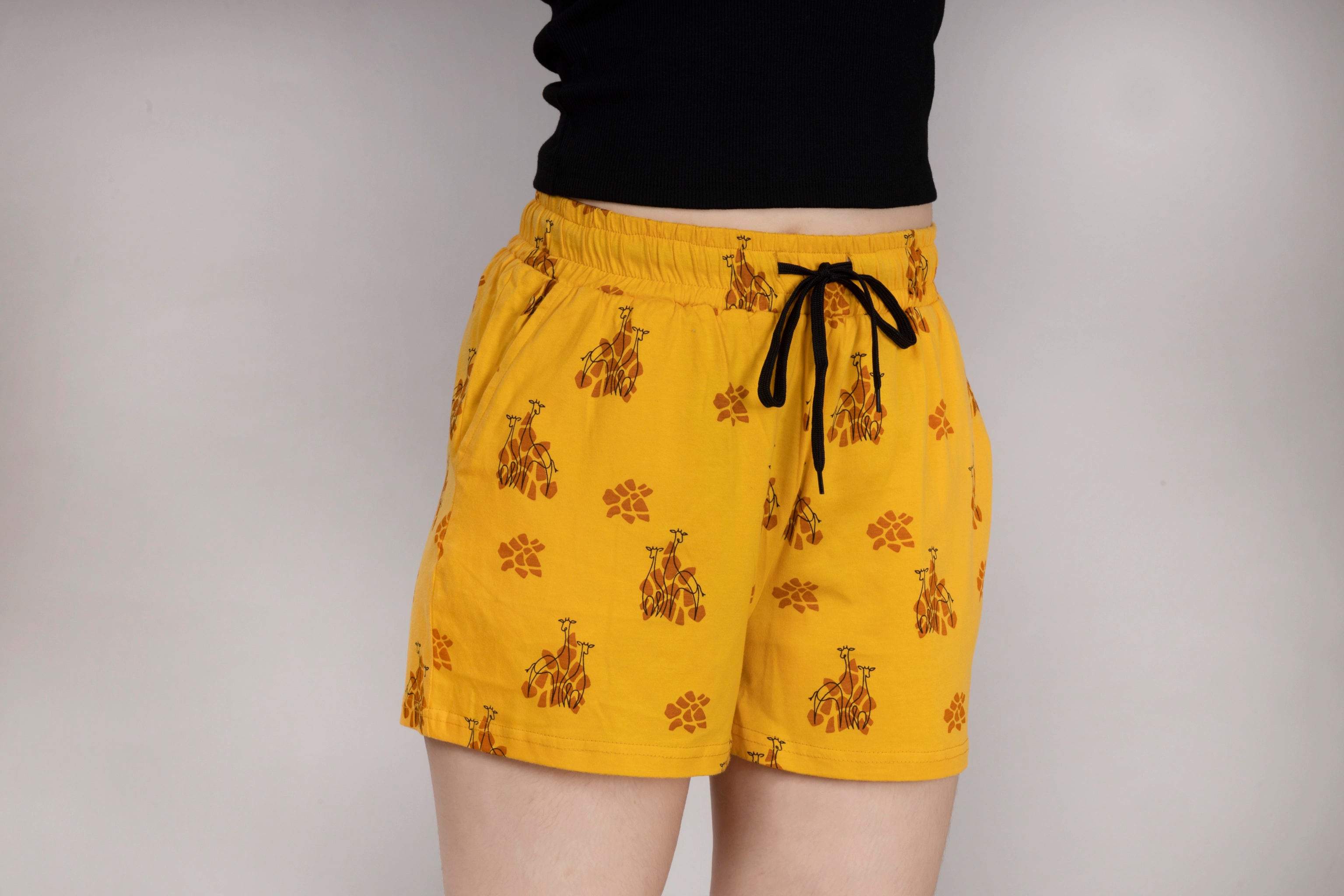 MAdMee BreezyFit Printed Shorts - Sunburst Mustard