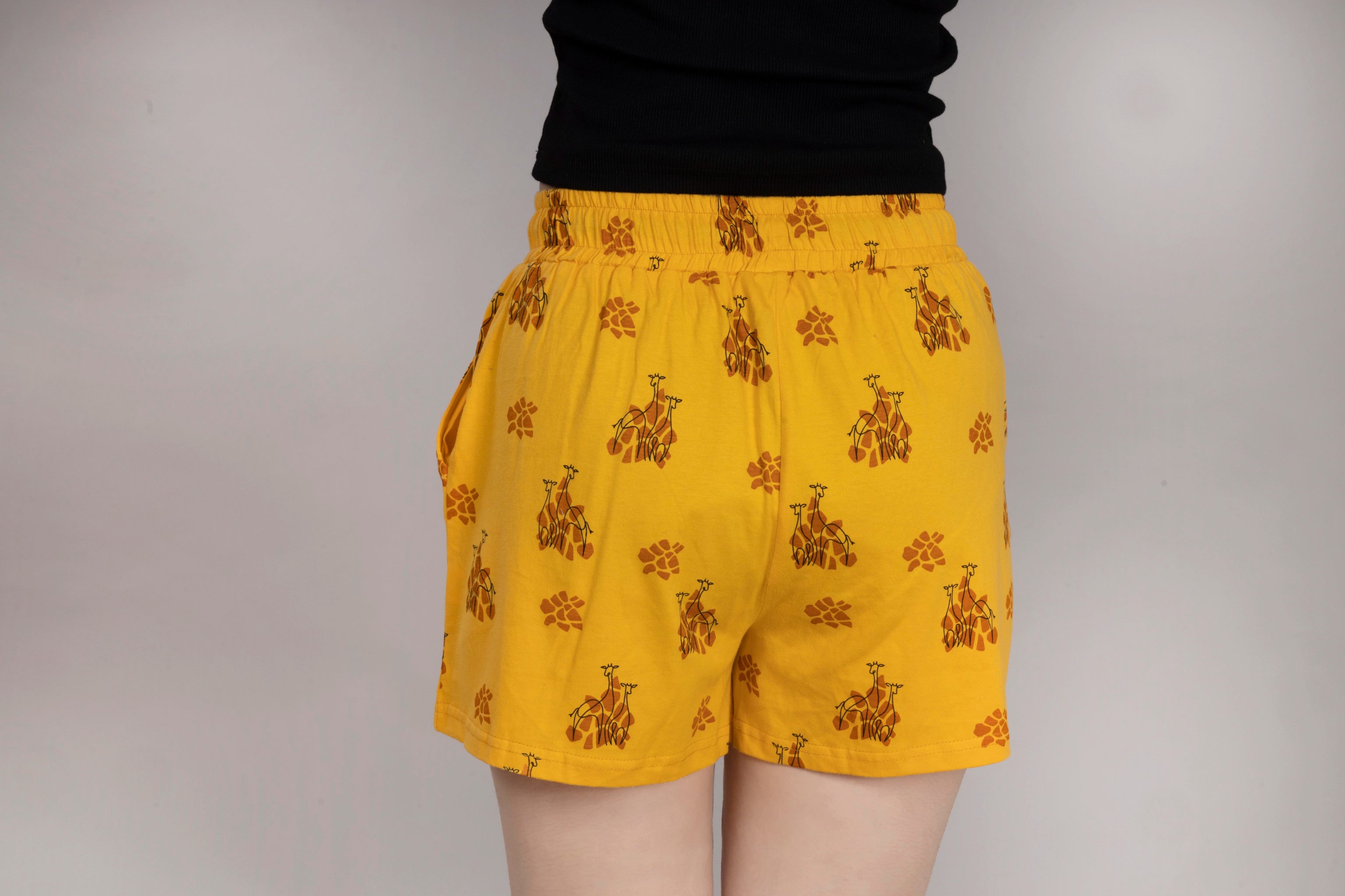 MAdMee BreezyFit Printed Shorts - Sunburst Mustard