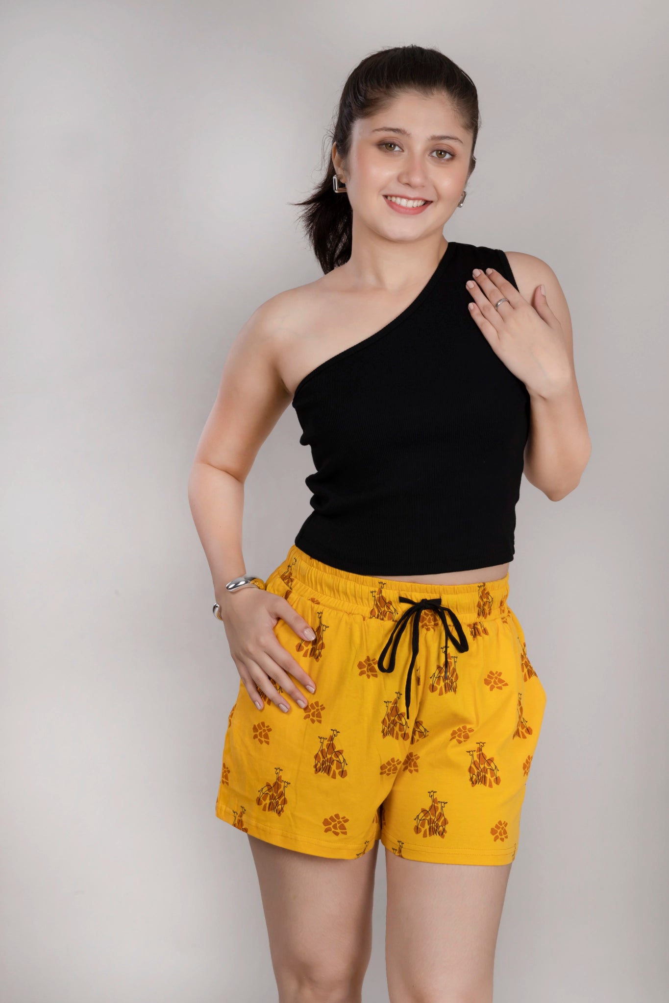 MAdMee BreezyFit Printed Shorts - Sunburst Mustard