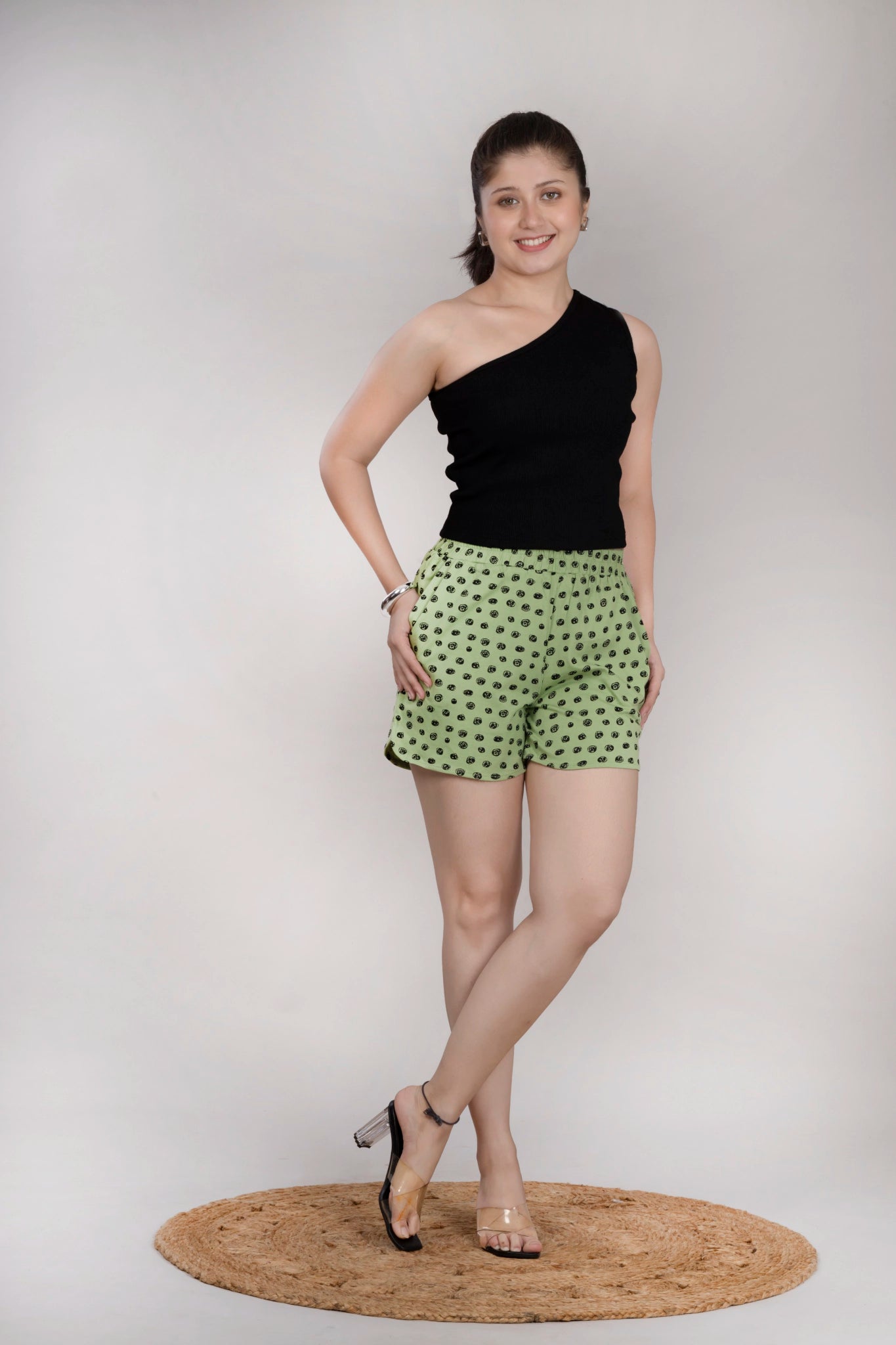 MAdMee Wave Cut Shorts - Forest Pop