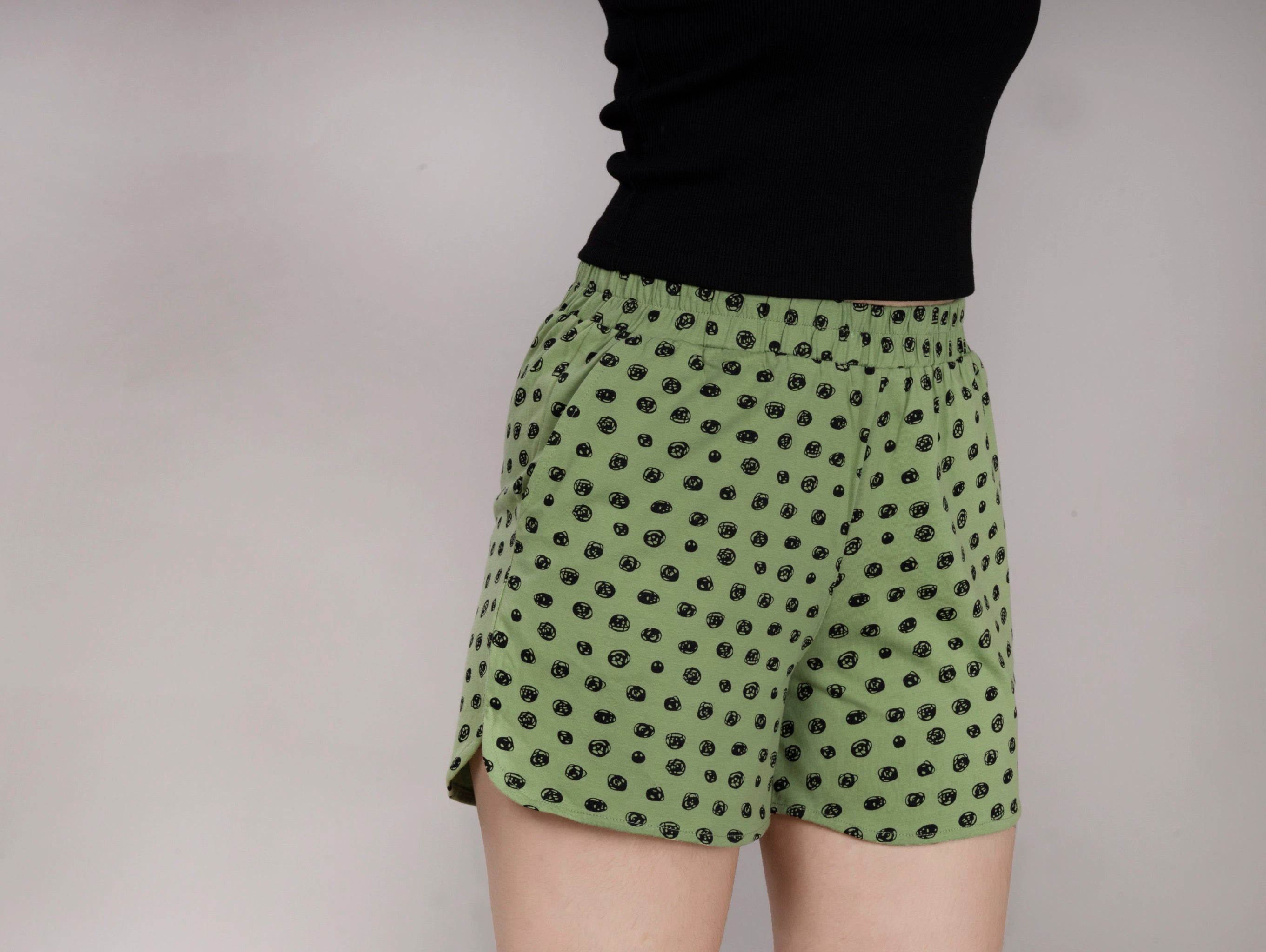 MAdMee Wave Cut Shorts - Forest Pop