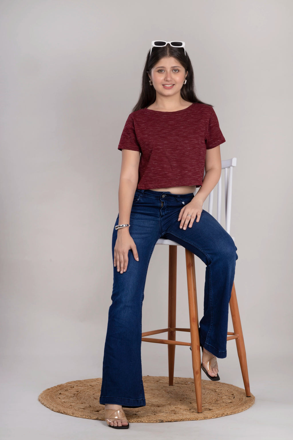 MAdMee Soft Knitted Co-ord Set – Wine Red