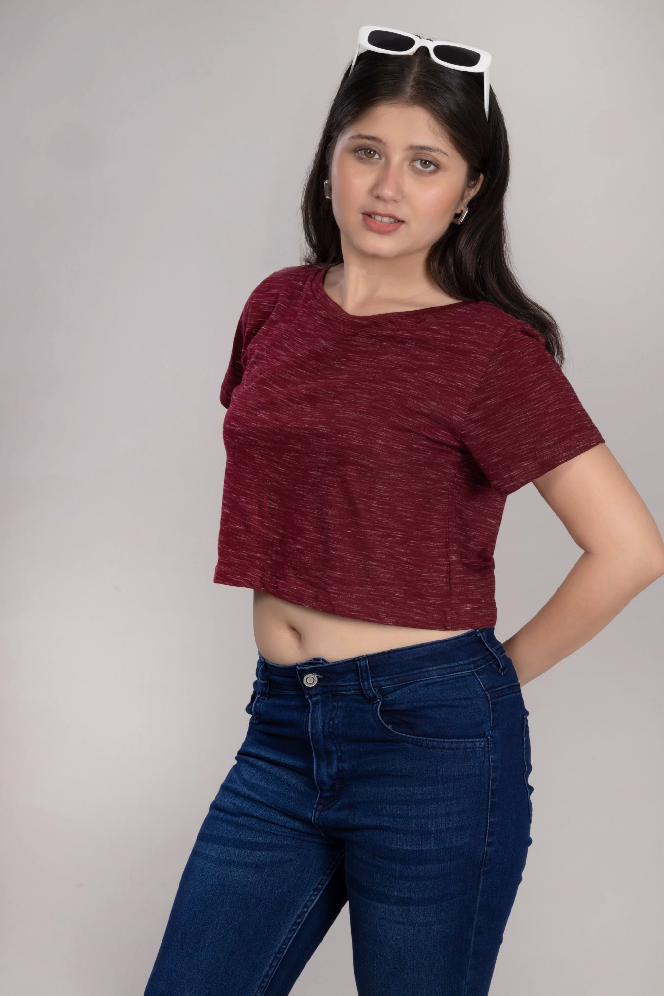 MAdMee Soft Knitted Co-ord Set – Wine Red