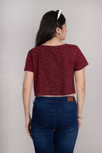 MAdMee Soft Knitted Co-ord Set – Wine Red