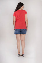 MAdMee EverydayEase Round Neck T-Shirt - CherryPop