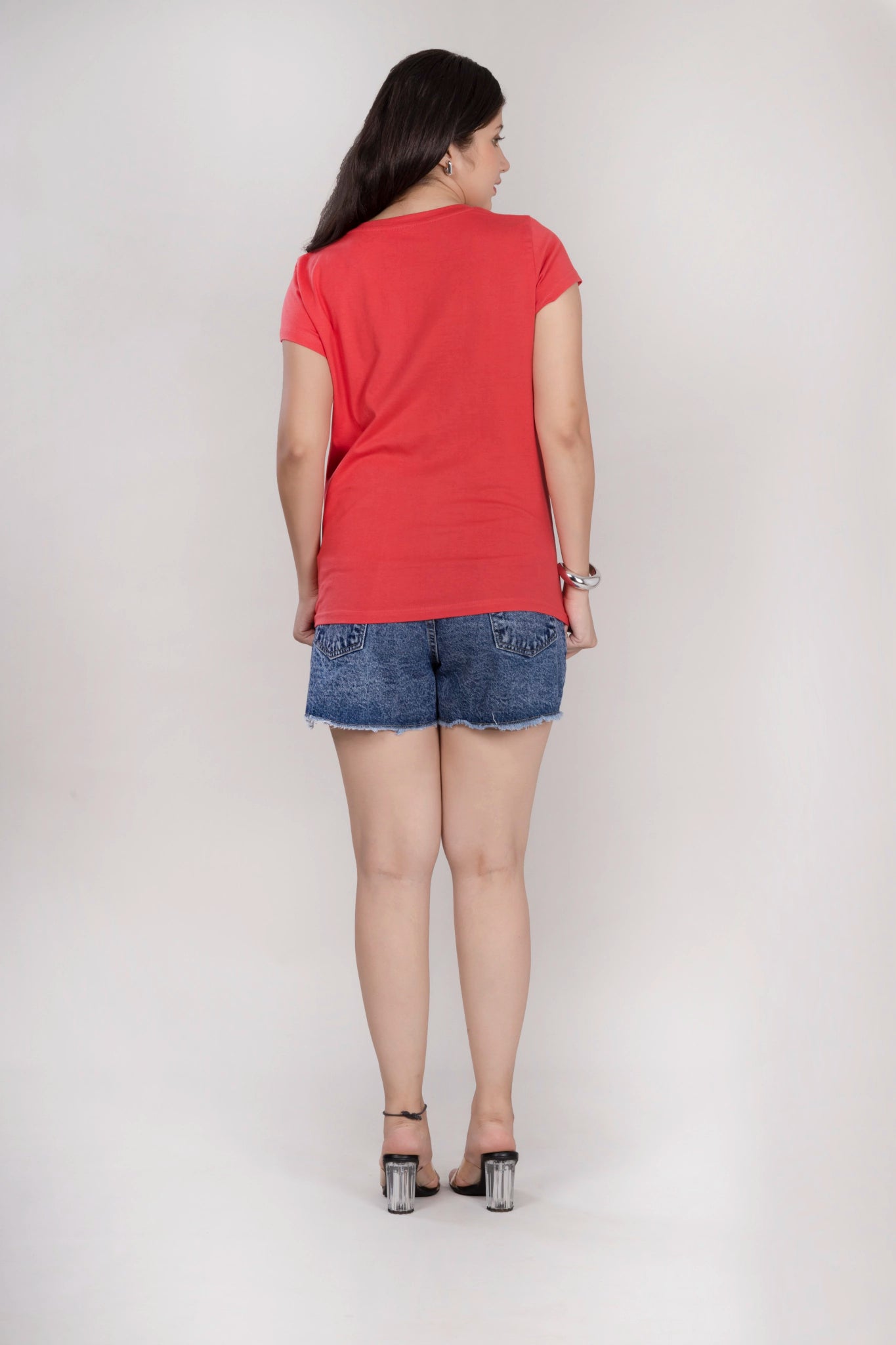 MAdMee EverydayEase Round Neck T-Shirt - CherryPop