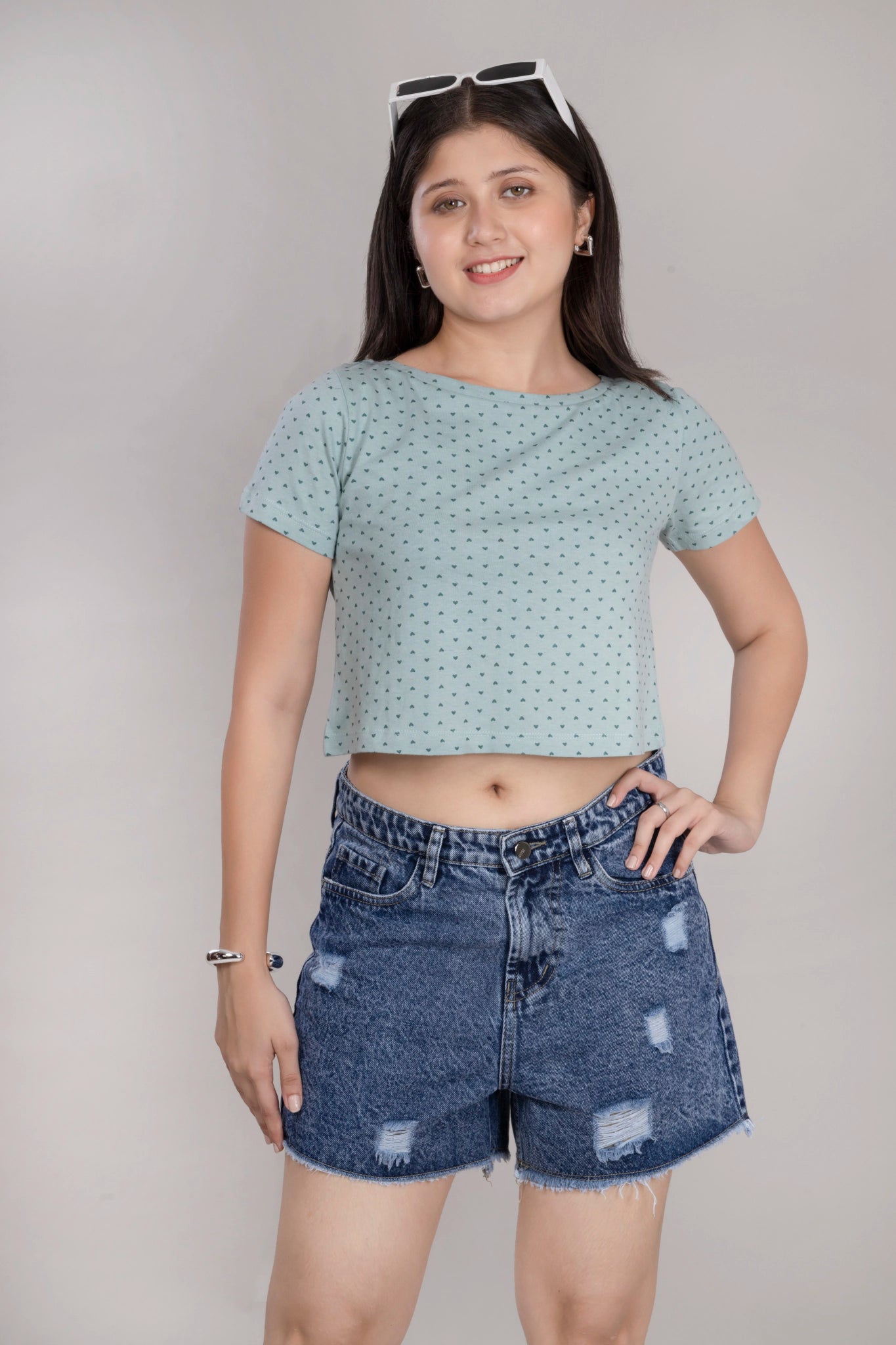 MAdMee Soft Knitted Co-ord Set – Blue Dots