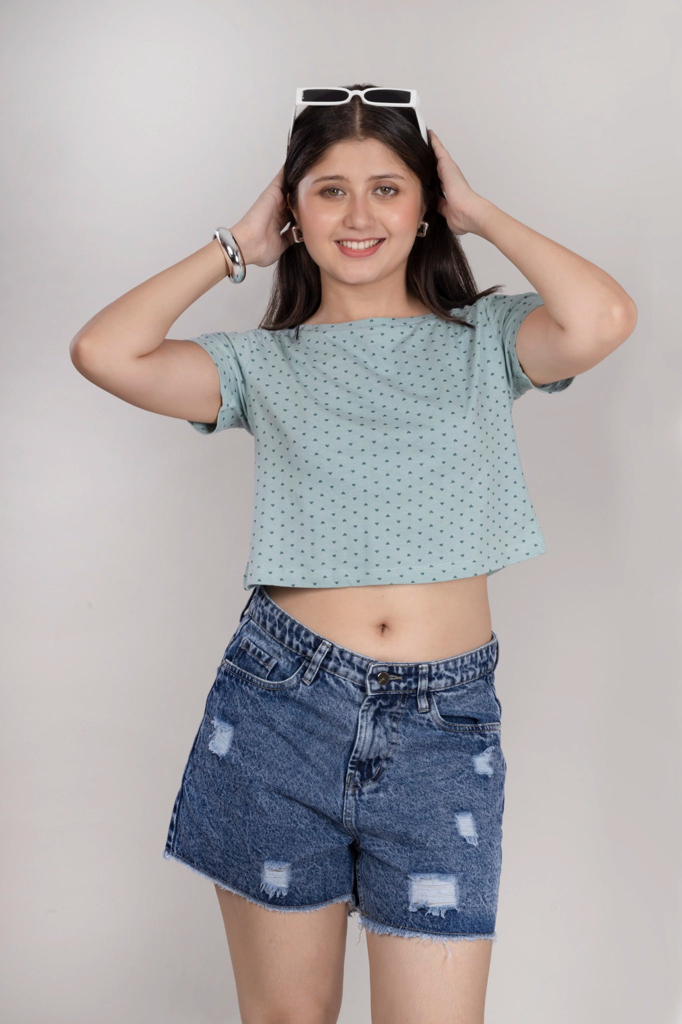 MAdMee Soft Knitted Co-ord Set – Blue Dots