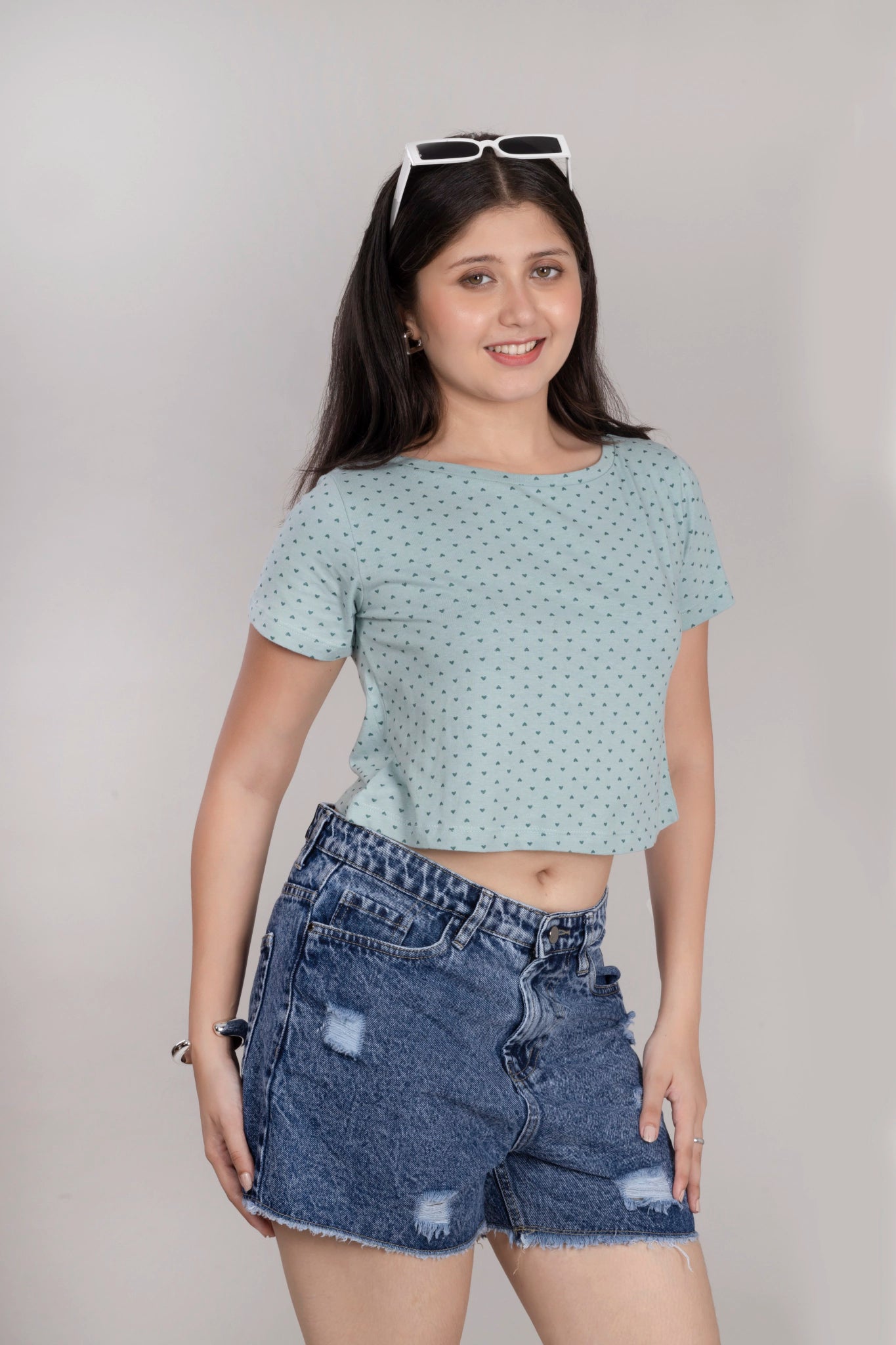 MAdMee Soft Knitted Co-ord Set – Blue Dots