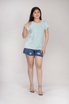MAdMee EverydayEase Round Neck T-Shirt - MintPop