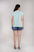 MAdMee EverydayEase Round Neck T-Shirt - MintPop