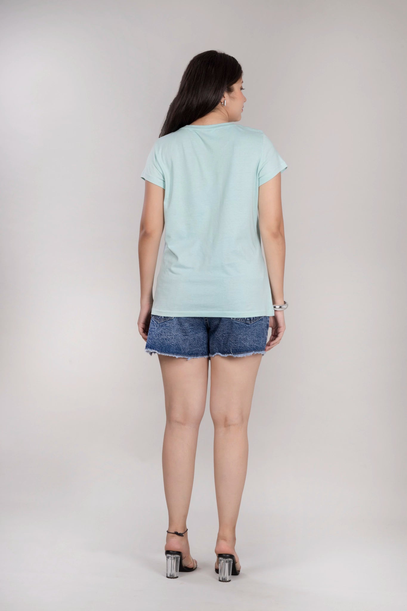 MAdMee EverydayEase Round Neck T-Shirt - MintPop