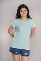 MAdMee EverydayEase Round Neck T-Shirt - MintPop